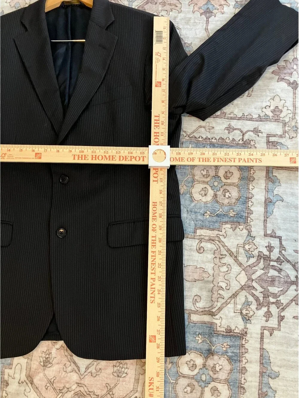 Brooks Brothers 346 Mens 40R Gray Pinstripe Blazer Wool Stretch Sport Coat